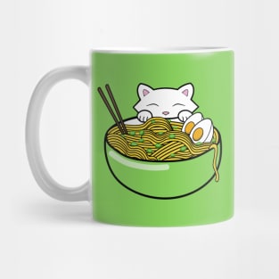 Ramen noodle soup in a green bowl Mug